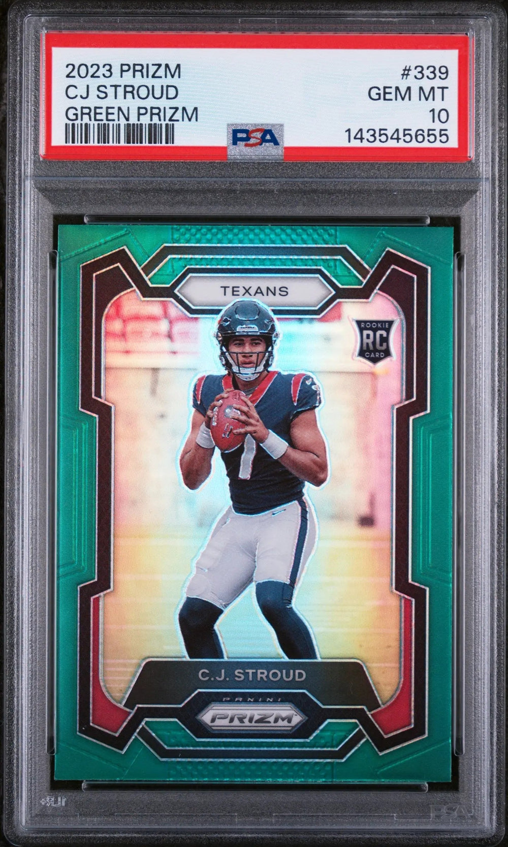 2023 Panini Prizm Rookie CJ Stroud Green RC PSA 10
