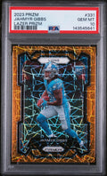 2023 Panini Prizm Rookie Jahmyr Gibbs Orange Lazer RC PSA 10