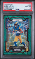 2023 Panini Prizm Rookie Puka Nacua Green Wave RC PSA 10