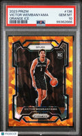 2023 Panini Prizm Victor Wembanyama RC Rookie #136 Orange Ice PSA 10