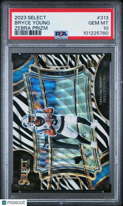 2023 Panini Select Bryce Young Rookie RC Zebra Prizm PSA 10