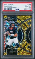 2023 Panini Select CJ Stroud RC Rookie Gold Disco Prizm PSA 10 10/10