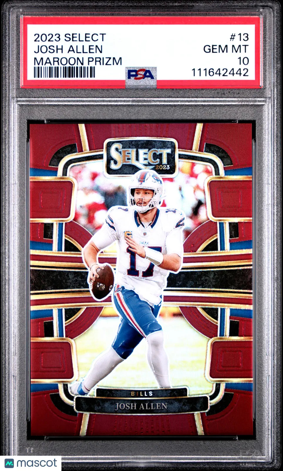 2023 Panini Select Josh Allen Maroon Prizm /149 PSA 10