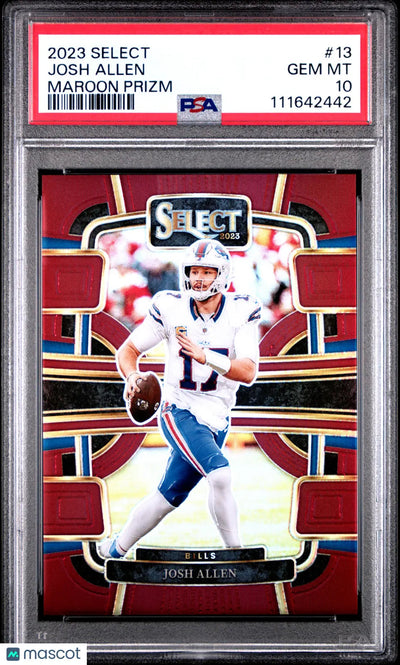 2023 Panini Select Josh Allen Maroon Prizm /149 PSA 10