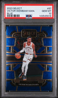 2023 Panini Select Rookie Victor WembanyamaeBlue Prizm RC PSA 10
