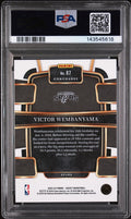 2023 Panini Select Rookie Victor WembanyamaeBlue Prizm RC PSA 10