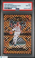 2023 Panini Select Victor Wembanyama RC Rookie Bronze Checker PSA 8 /49