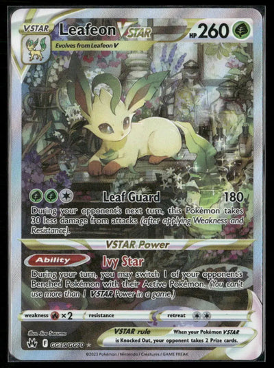 2023 Pokemon Crown Zenith: Galarian Gallery Leafeon VSTAR GG35/GG70