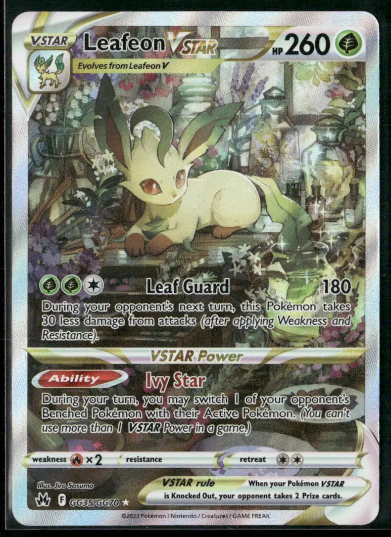 2023 Pokemon Crown Zenith: Galarian Gallery Ultra Rare Leafeon VSTAR GG35/GG70