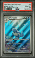 2023 Pokemon Mew EN-151 Wartortle Illustration Rare PSA 10 171/165