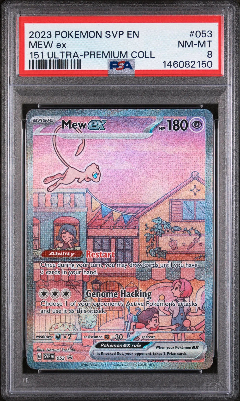 2023 Pokemon SVP EN-SV Black Star Promo Mew EX 151 Ultra-Premium Coll PSA 8 #053