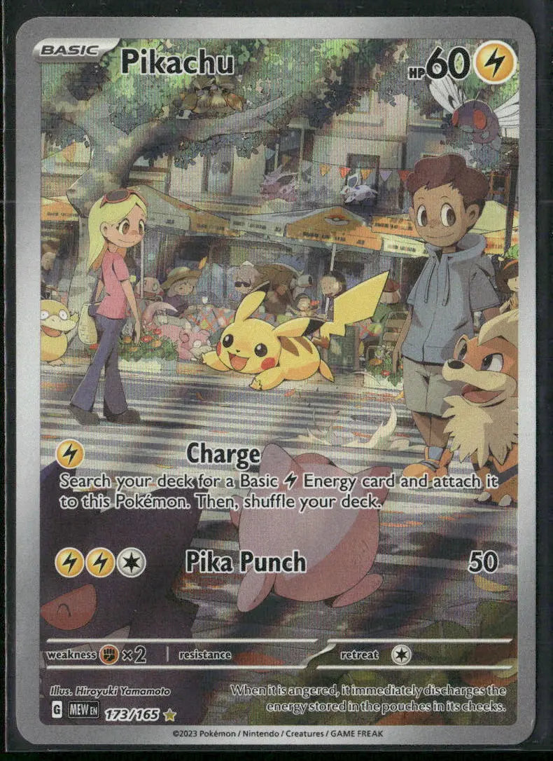 2023 Pokemon SV: 151 Illustration Rare Pikachu 173/165