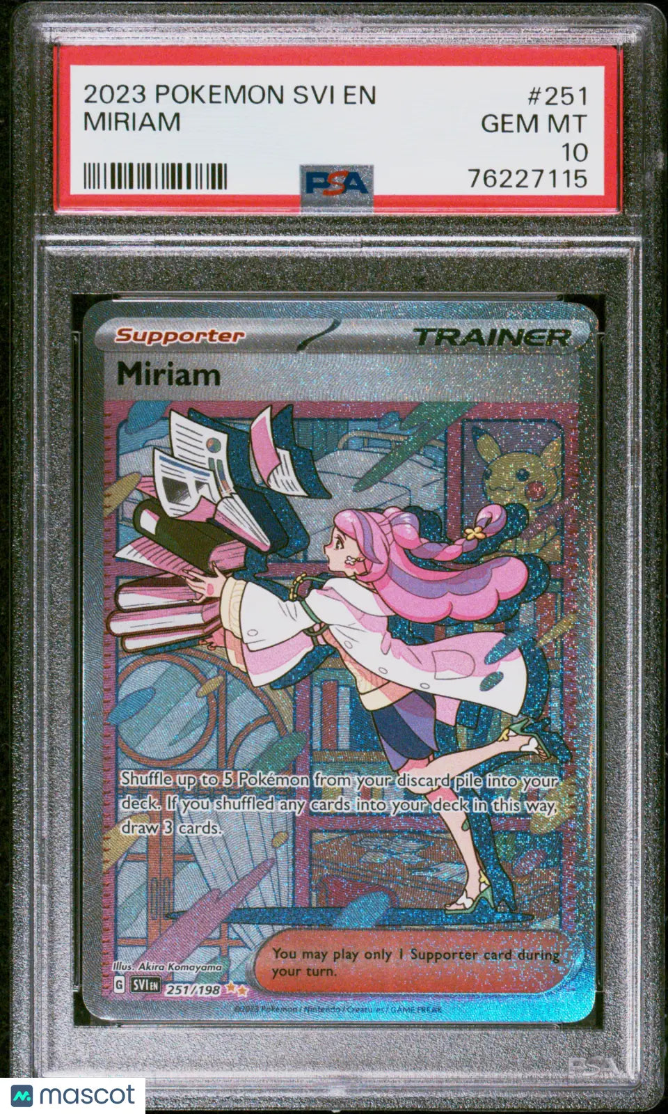 2023 Pokemon Scarlet & Violet Miriam Special Illustration Rare PSA 10 251/198