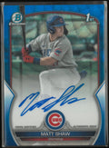 2023 Topps Bowman Chrome Autograph Matt Shaw Auto Blue Wave /150