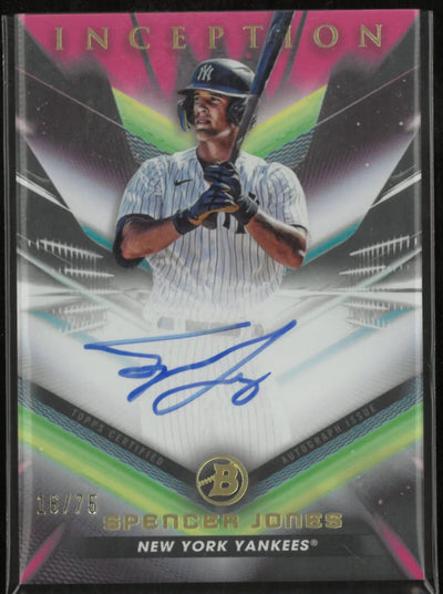 2023 Topps Bowman Inception Prospects Autograph Spencer Jones 16/75