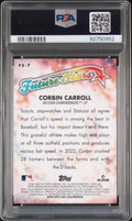 2023 Topps Chrome Logo Edition Future Stars Corbin CarrolleBlue Ref /150 PSA 10
