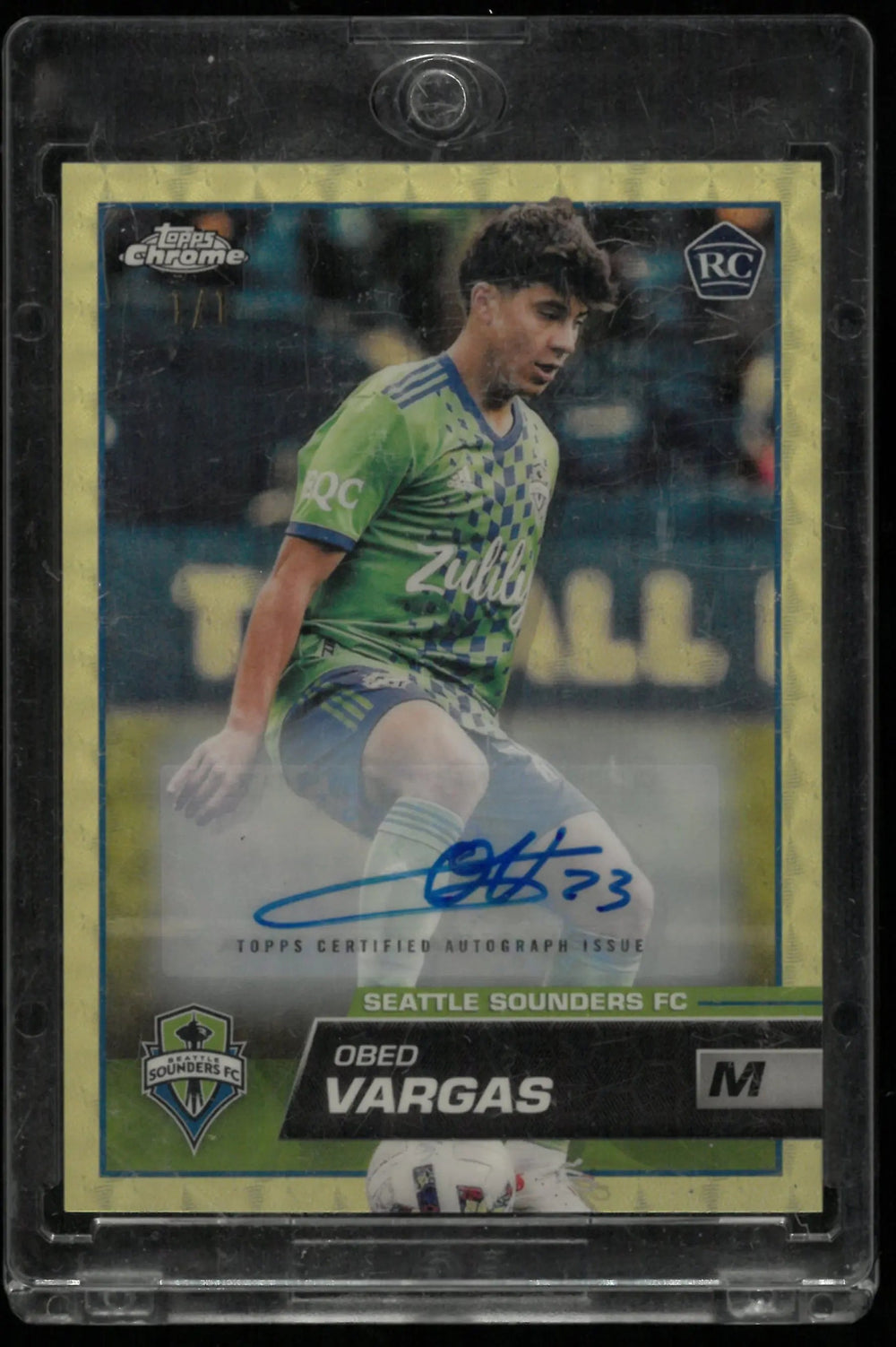 2023 Topps Chrome Rookie Obed Vargas Autograph Auto RC Gold /1