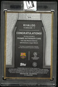 2023 Topps Museum UEFA CL Gold Framed Auto Rivaldo /10