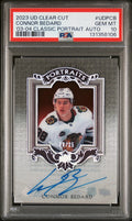 2023 UD Clear Cut 03-04 Classic Portrait Auto Connor Bedard RC Silver /35 PSA 10