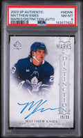 2023 UD SP Authentic Marks Of Distinction Auto Matthew Knies RC /25 PSA 8
