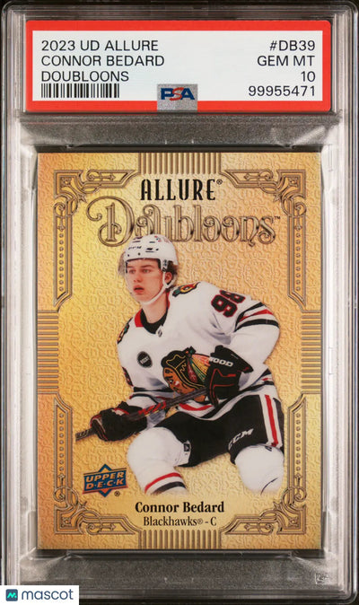 2023 Upper Deck Allure Doubloons Gold Connor Bedard RC Rookie PSA 10