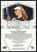 2023 Upper Deck Exquisite Collection Rookie Patch Auto Iga Swiatek /99