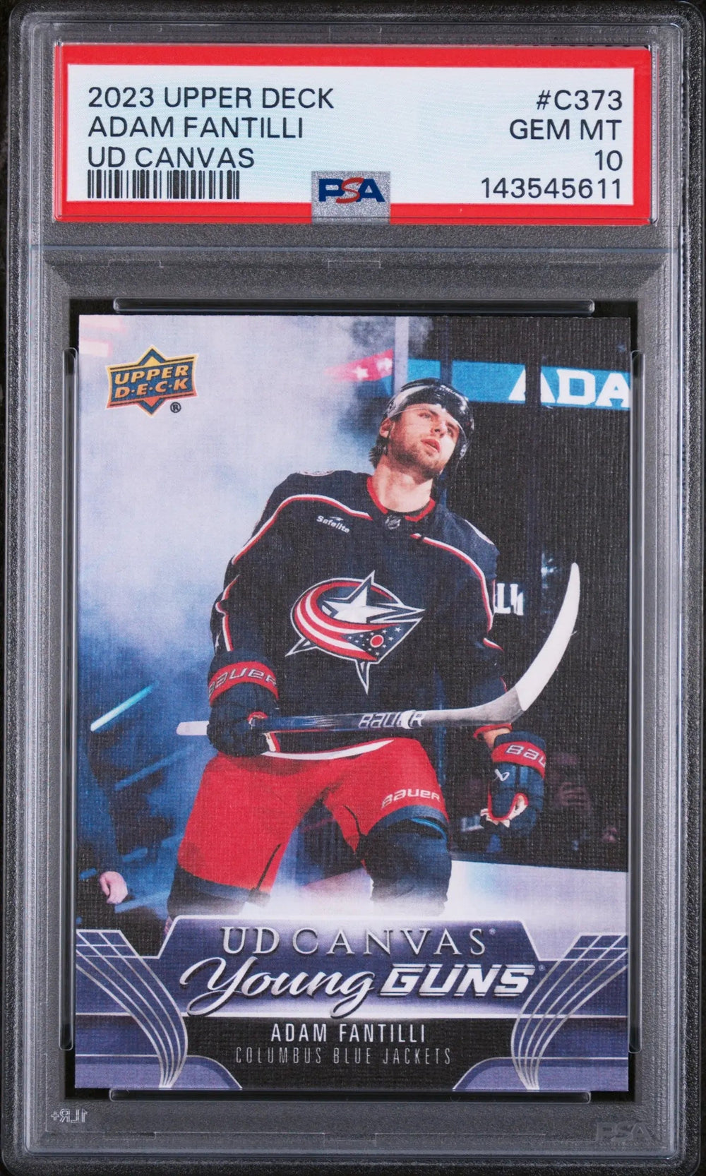 2023 Upper Deck Extended Series UD Canvas Young Guns Rookie Adam FantilliePSA10
