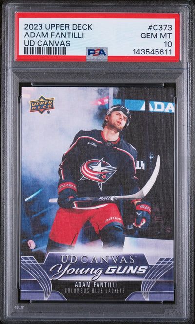 2023 Upper Deck Extended Series UD Canvas Young Guns Rookie Adam FantilliePSA10