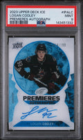 2023 Upper Deck Ice Ice Premieres Autographs Logan Cooley Auto /199 PSA 9