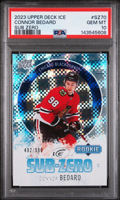 2023 Upper Deck Ice Sub Zero Rookie Connor Bedard RC /599 PSA 10