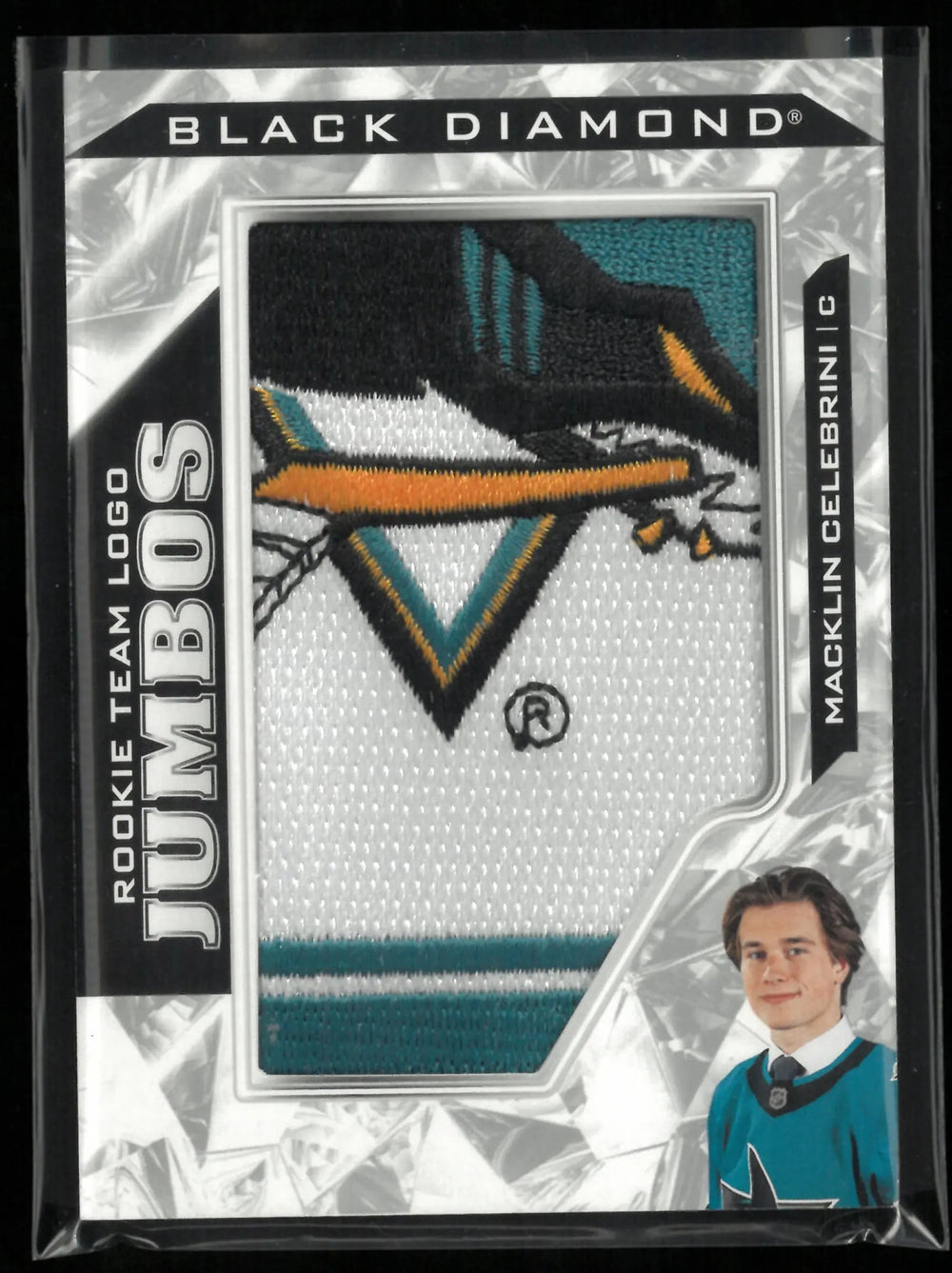 2024-25 Black Diamond Rookie Team Logo Jumbos Macklin Celebrini RC