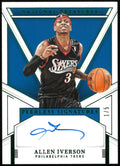 2024-25 National Treasures Basketball Allen Iverson Emerald Peerless Signatures Auto 1/5