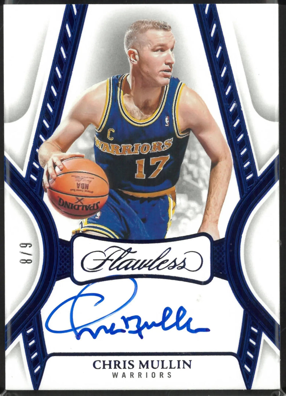2024-25 Panini Flawless Basketball Blue Flawless Auto Chris Mullin /9