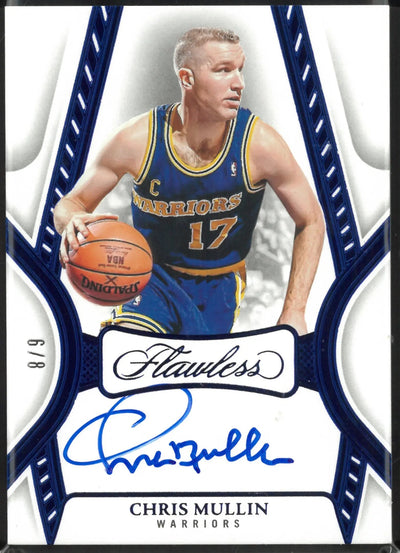 2024-25 Panini Flawless Basketball Blue Flawless Auto Chris Mullin /9