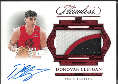 2024-25 Flawless Basketball Red Horizontal Patch Auto Donovan Clingan /15