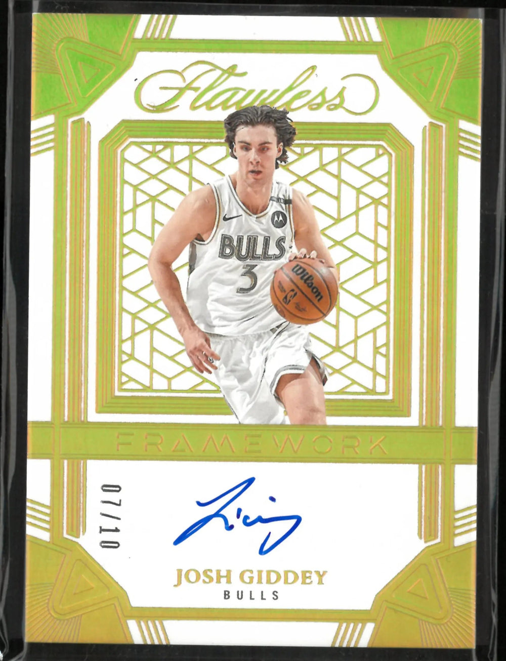 2024-25 Panini Flawless Framework Josh Giddey Autograph Gold /10