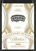 2024-25 Panini Flawless Legendary Scripts Autograph Manu Ginobili Auto /25