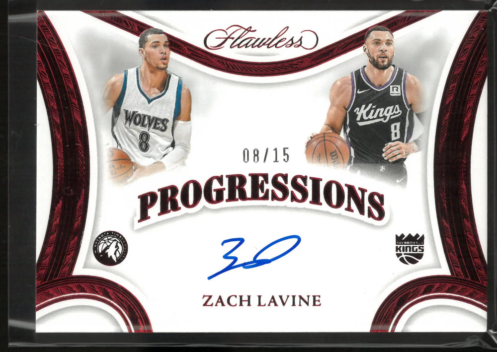 2024-25 Panini Flawless Progressions Autograph Zach Lavine Auto Red /15