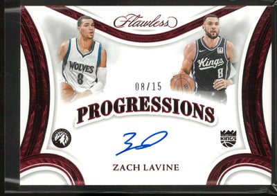 2024-25 Panini Flawless Progressions Autograph Zach Lavine Auto Red /15