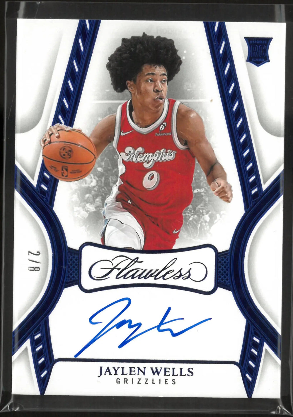 2024-25 Panini Flawless Rookie Autograph Jaylen Wells Auto RC Blue /8