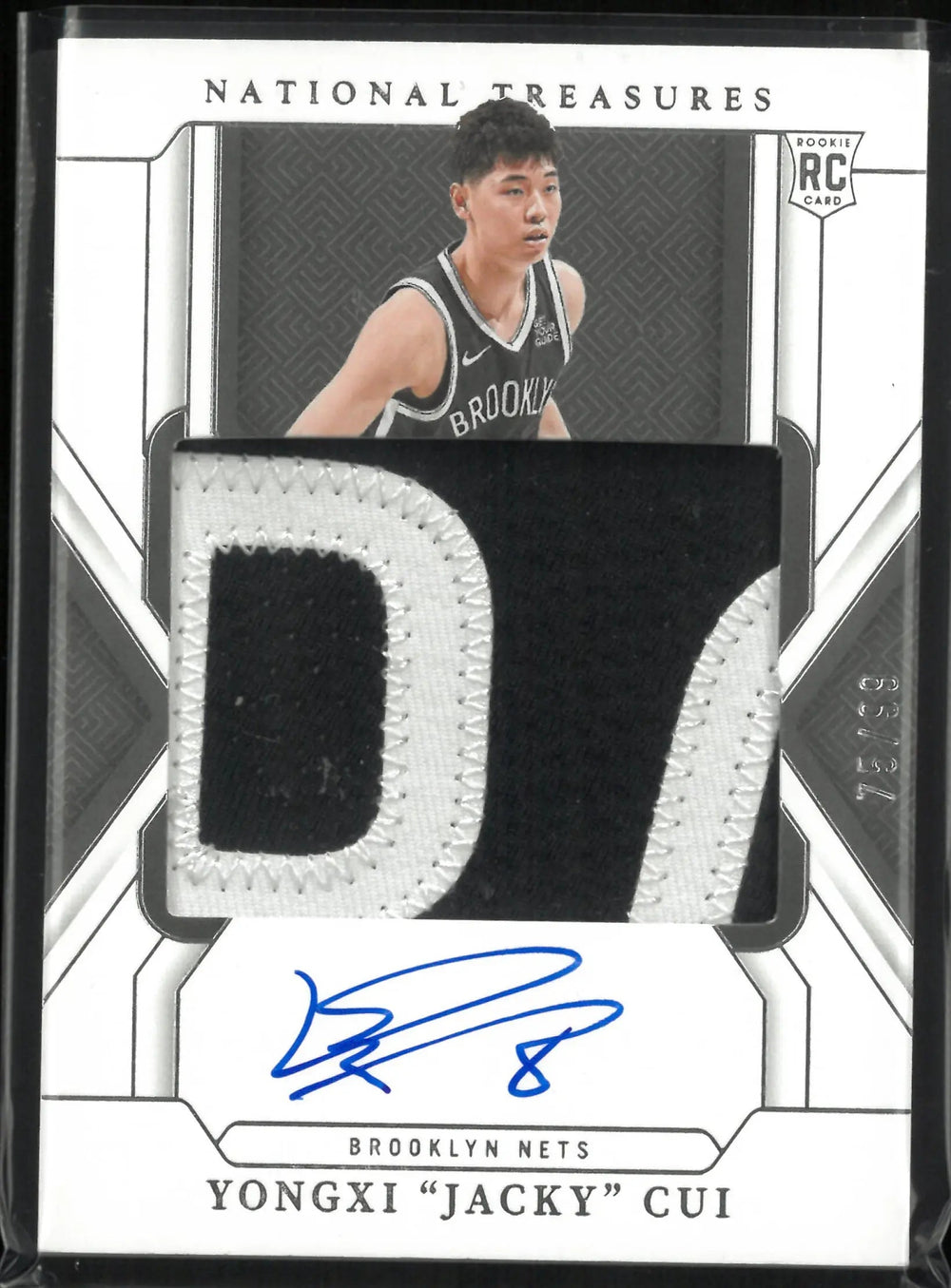 2024-25 Panini National Treasure Rookie Patch Auto Yongxi "Jacky" Cui Auto RC/99