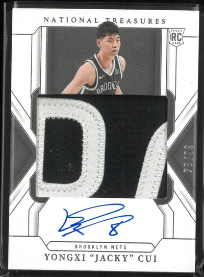 2024-25 Panini National Treasure Rookie Patch Auto Yongxi "Jacky" Cui Auto RC/99