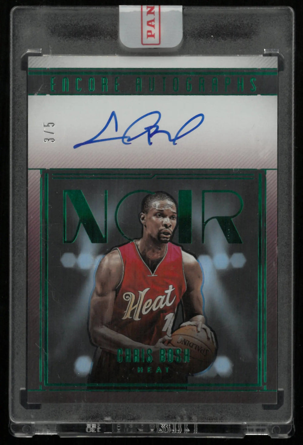 2024-25 Panini Noir Encore Autographs Chris Bosh Auto Green /5