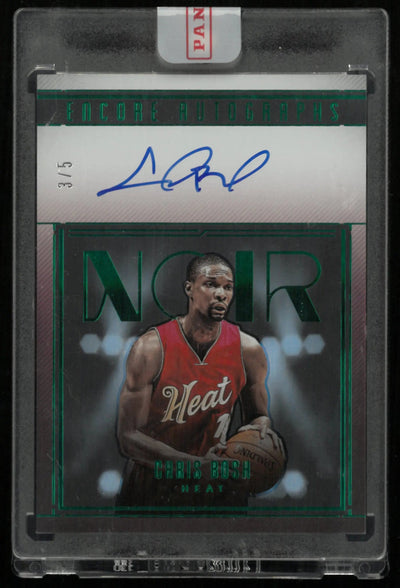 2024-25 Panini Noir Encore Autographs Chris Bosh Auto Green /5