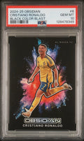 2024-25 Panini Obsidian Black Color Blast Cristiano Ronaldo #6 PSA 10