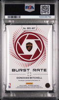 2024-25 Panini Photogenic Burst Rate Fireworks Auto Donovan Mitchell /5 PSA 10