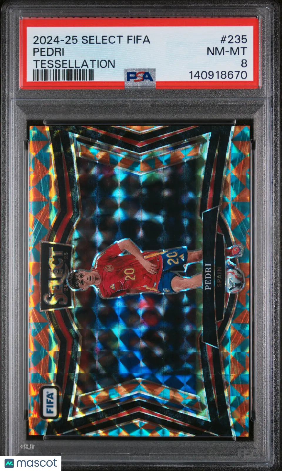 2024-25 Panini Select FIFA Pedri #235 Tessellation PSA 8