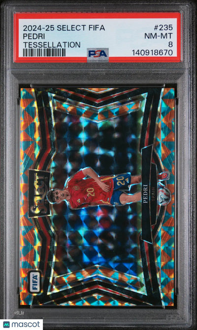 2024-25 Panini Select FIFA Pedri #235 Tessellation PSA 8