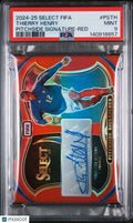 2024-25 Panini Select FIFA Pitchside Signatures Thierry Henry Auto Red PSA 9