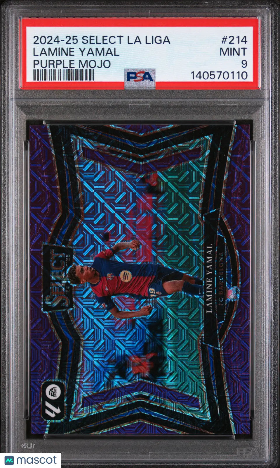 2024-25 Panini Select La Liga Lamine YamalePurple Mojo PSA 9